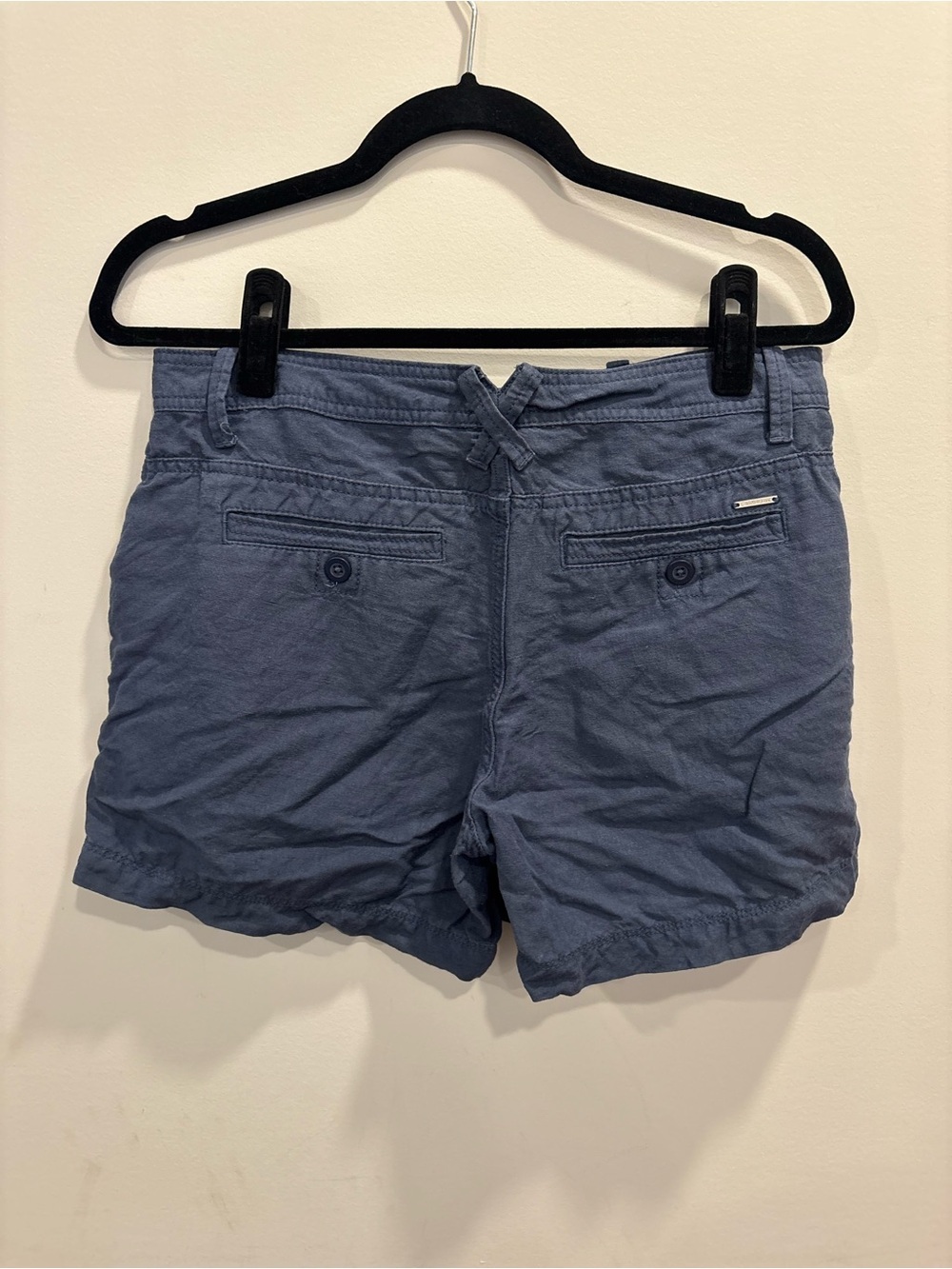 Calvin Klein Slate Blue Linen Blend Shorts Womens Casual Summer - Picture 2 of 7
